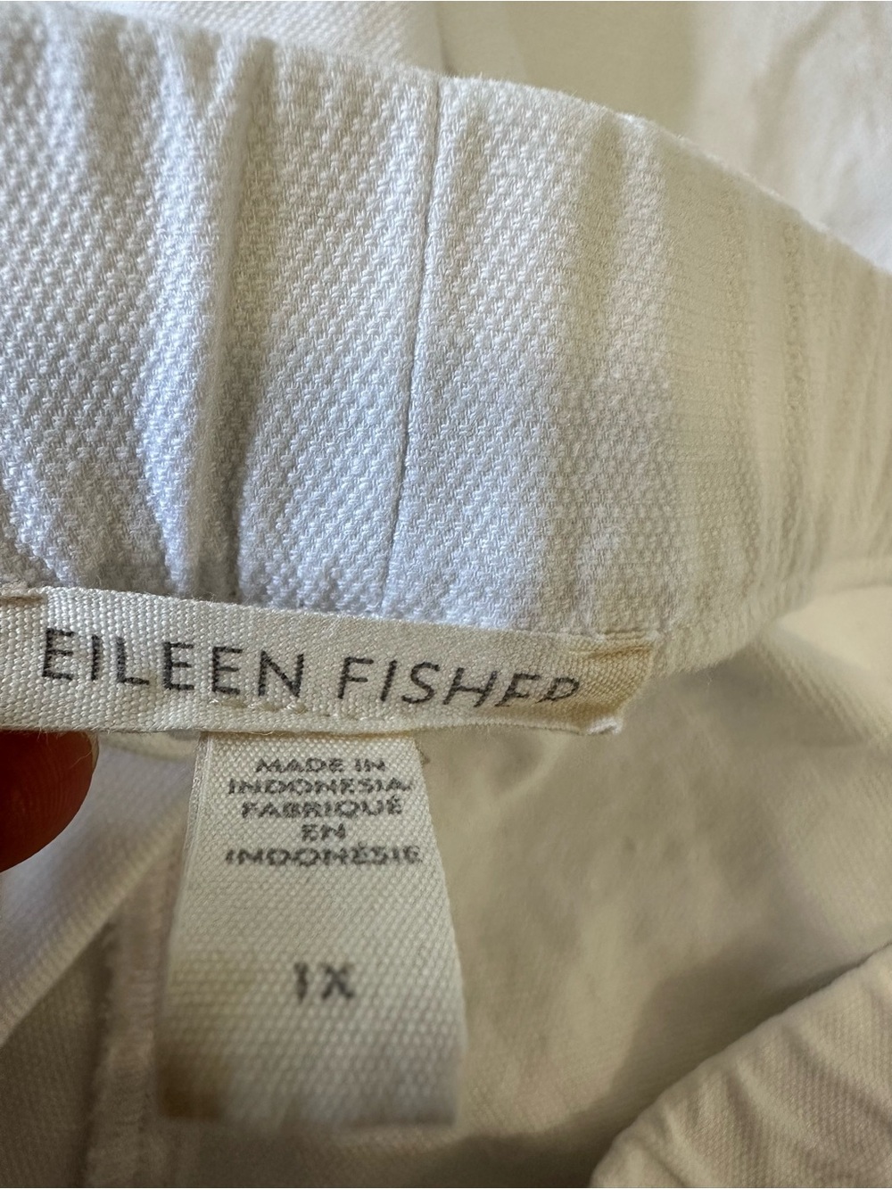Eileen Fisher Cotton Hemp Stretch Lantern Pant White Size 1X - Picture 6 of 13